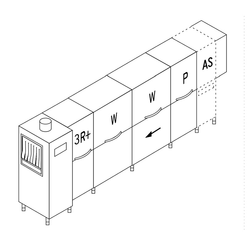 Машина посудомоечная конвейерная DIHR RX 360 AS