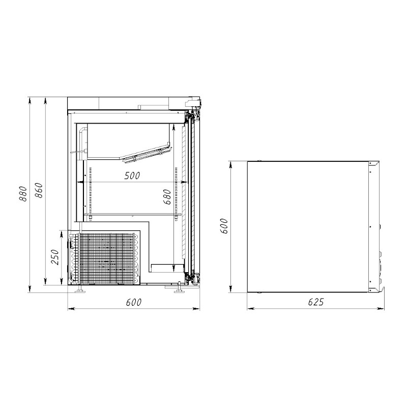 Шкаф холодильный ARKTO DR0.13-G