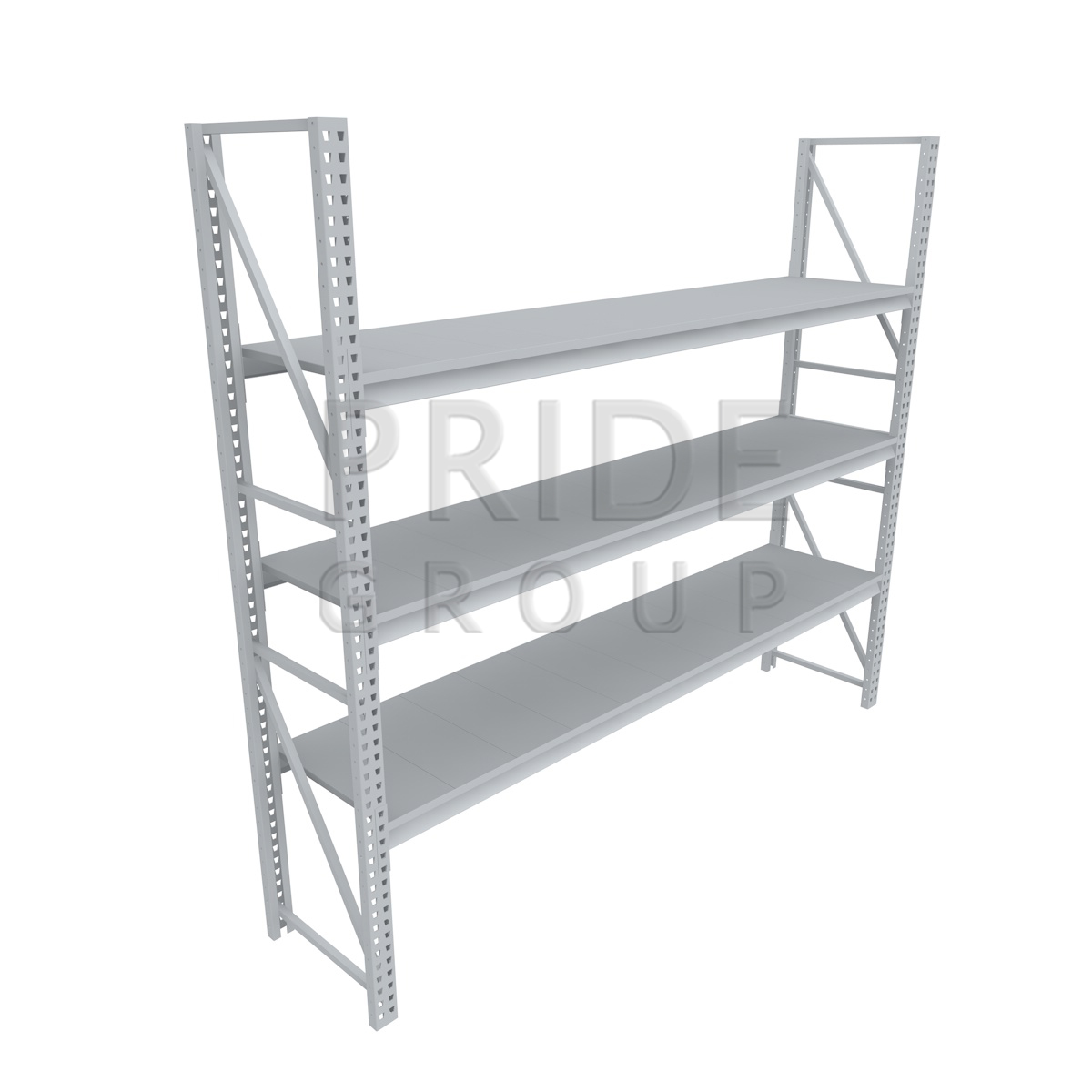 Стеллаж грузовой СГП 1750x600x2000 3 полки крашенные