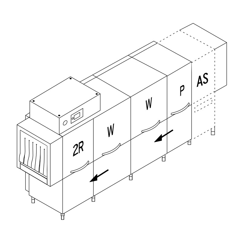 Машина посудомоечная конвейерная DIHR RX 356 AS