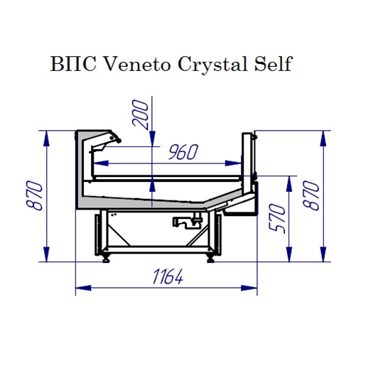 Прилавок холодильный Italfrigo Veneto Crystal Self 1875