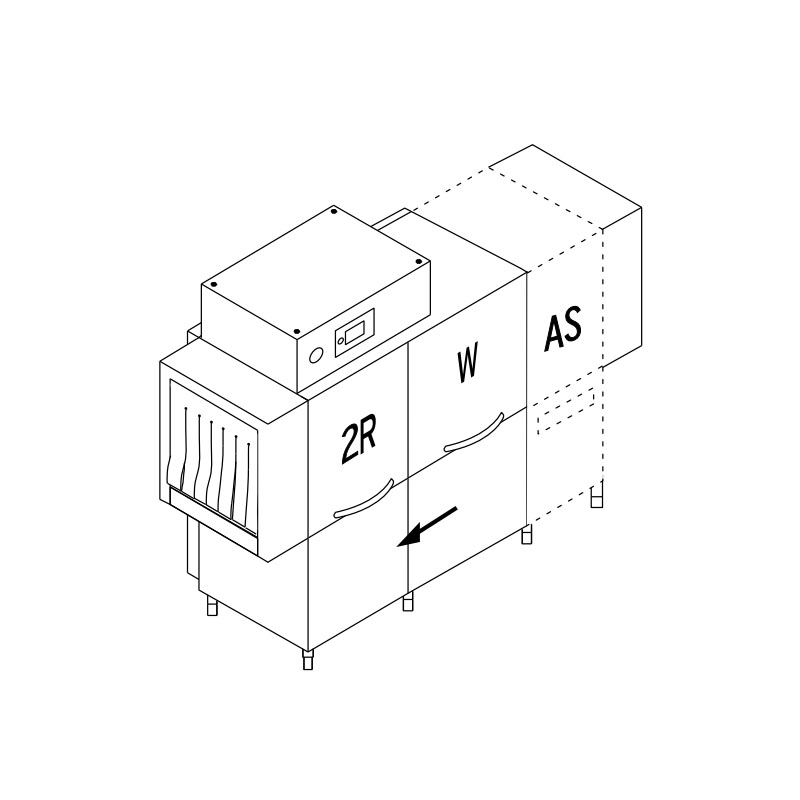 Машина посудомоечная конвейерная DIHR RX 246 AS V