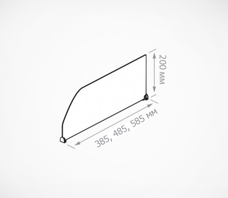 Разделитель пластиковый высотой 200 мм DIV200 длина 585 мм